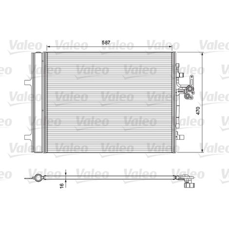 Condenseur, climatisation Valeo 814318 LAND ROVER 30680275 30794544 30794562