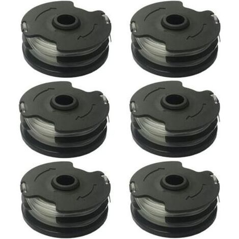 Lot de 6 bobines de fil de rechange pour débroussailleuses sans fil Parkside PRTA 20-Li (modèles A1, B2, C3), PRT 300 A1, PRT 550 A1/A3 – Compatible avec les coupe-buissons et débroussailleuses à batt (1/5)