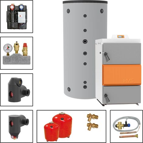 Solarbayer Holzvergaserset HVS E 60-2B Variante B mit 1xSLS-5000S Pufferspeicher (1/5)