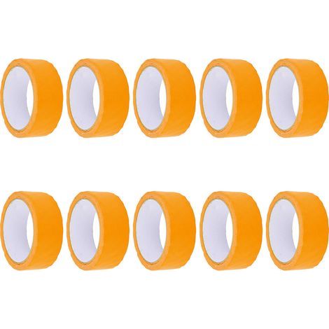 10 pièces ruban de masquage forte adhérence papier peinture pour la décoration de la maison peinture Orange (1/5)