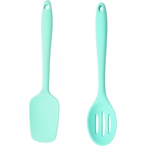 Ustensiles De Cuisine En Silicone - Ensemble De 2 Mini Outils Antiadhésifs Avec Trou De Suspension - Pour Enfants - Lot De 8 Pièces (1/5)