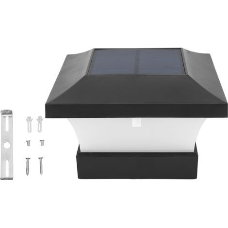 Ortviai Lampadaire Solaire pour Pilier Extérieur, 3 W, Blanc Froid 6000 K, IP65, Batterie Intégrée 2000 mAh (1/5)