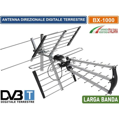 ANTENNA DIGITALE TERRESTRE DVB-T DA ESTERNO DIREZIONALE A BANDA LARGA BX-1000-OLYMPIA RED EAGLE