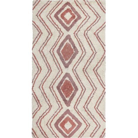 Teppich KASTAMONU Beige 80 x 150 cm Baumwolle (1/5)