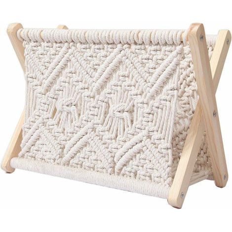 pair Porte-revues,Porte Revue Bois Panier De Rangement,Petit Support De Journaux Paniers Et Porte-revues pour Magazines, Livres, Journaux (1/5)