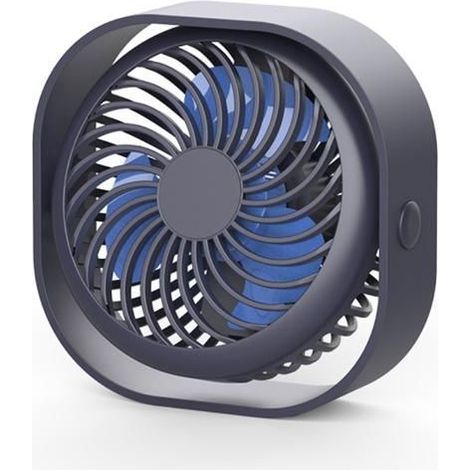 1 ventilateur USB rechargeable, silencieux avec batterie 2000 mAh, 3 vitesses réglables, pour voyages et bureau (1/3)