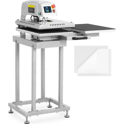 Pressa termica pneumatica doppia 40 x 60 cm con base in acciaio al carbonio argento metallizzato 140009776