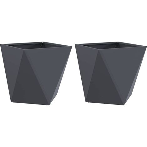 Maison Exclusive - Pflanzkübel 2 pcs Anthrazit 50 x 50 x 50 cm St