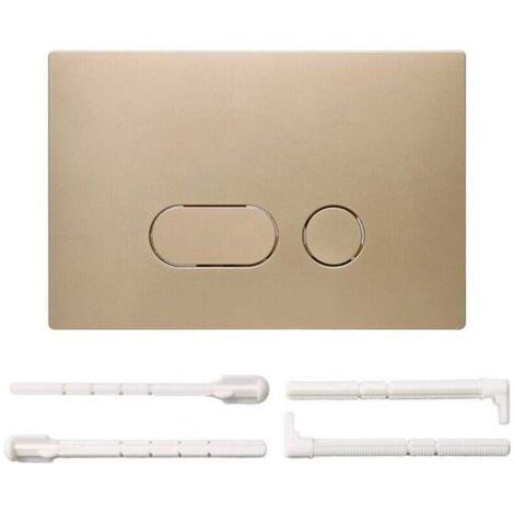 BARKBUSTERS Plaque De Commande Wc,Plaque De Déclenchement,Double Déchargement,Avec Jeu De Tiges D'Échappement,Cadre De Fixation,Plaque D'Actionneur Compatible Avec Geberit Sigma 01,20,30,50,Up 320,300 (1/4)