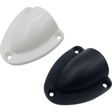 Black and white nylon plastic ventilation cover, cable hole waterproof cover, large and small air vent cover, marine ventilation vent cover accessories - 1 screw 0 (1/4)