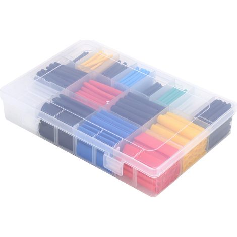 Gaine thermorétractable 580 pièces, manchon isolant nylon multicolore pour câbles, rétraction 2:1, protection fil électrique (1/5)