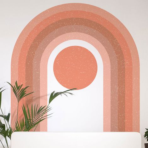 Papier peint intissé pré-encollé fresques géantes - ARCHE ARC-EN-CIEL ROSE - 143x90cm (1/5)