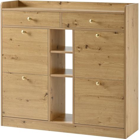 PLACARD polyvalent espace-saving fonctionnel organisant Particle Board Natural 110 26 100 cm (1/5)