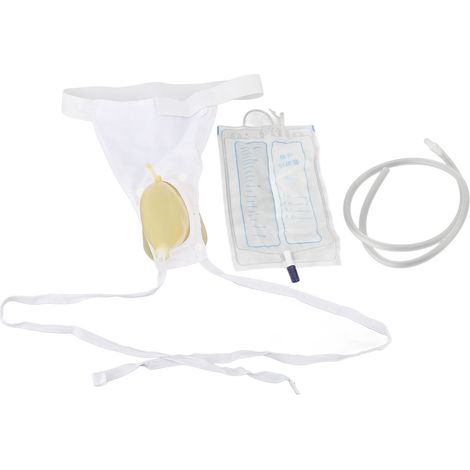 Collecteur d'urine en silicone réutilisable et portable, poche de recueil d'urine pour homme, femme et personne âgée (1/5)