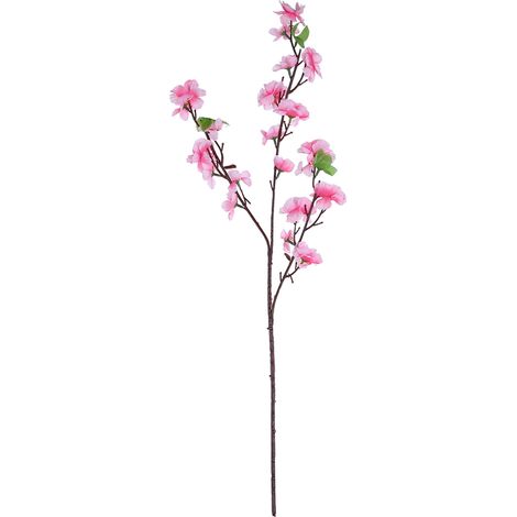 Branche De Fleur De Pêcher Artificielle - Tige En Fil De Fer Flexible - Décoration Intérieure Rose - 1 Pièce (1/5)