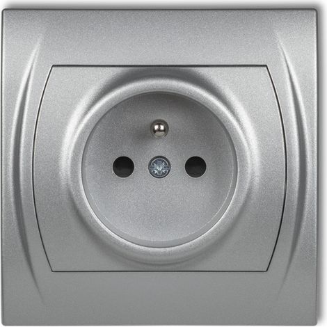 Karlik Logo Einzelsteckdose 2P+Z 7LGP-1ZP silber (1/3)