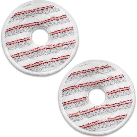 (2 rouges) Recharges de têtes de balai Vileda Clean Spin Mop, têtes de rechange lavables en microfibre, idéales pour le nettoyage des sols (1/4)