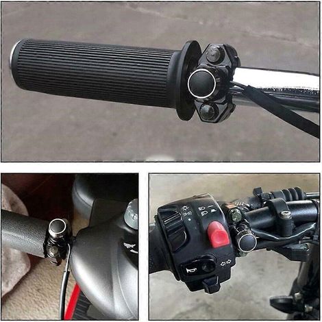 Interrupteur momentané de klaxon, phare et stroboscope à fixation sur guidon pour motos (1/4)