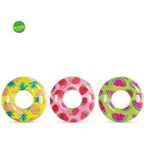 1 Ciambella Tropicale gonfiabile con Maniglie Colore Assortito (1/10)