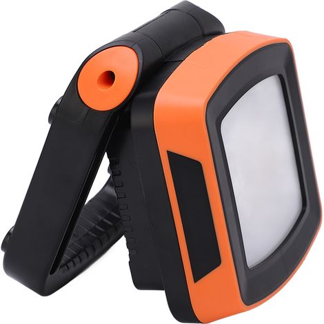 Lampe de travail portable rechargeable orange à LED, projecteur pliable, universelle pour voiture et moto (1/5)