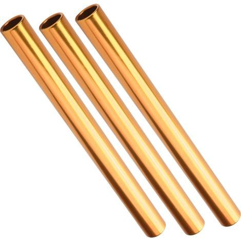 Set mit 3 Staffelstäben aus Aluminiumlegierung für Leichtathletik, Laufen und Sportspiele (orange). (1/5)