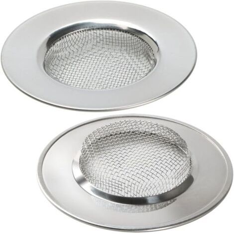 Passoire d'évier pour Douche - Attrape-Cheveux à Trou de Prise - Bouchons d'évier de Cuisine - Filtre de vidange d'évier en Maille d'acier Inoxydable - 7,5 cm (1/5)