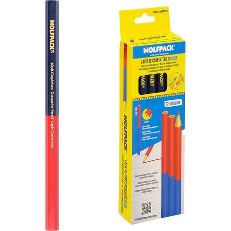 Lapiz Carpintero Bicolor 18 cm. (Caja de 12 Unidades) (1/3)