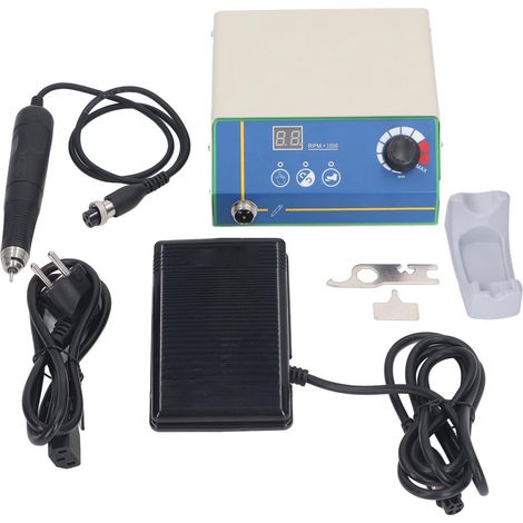 Meuleuse électrique à micromoteur, 50 000 tr/min, variateur de vitesse, polisseuse rotative pour bijoux, céramique et verre, prise européenne 220 V (1/5)