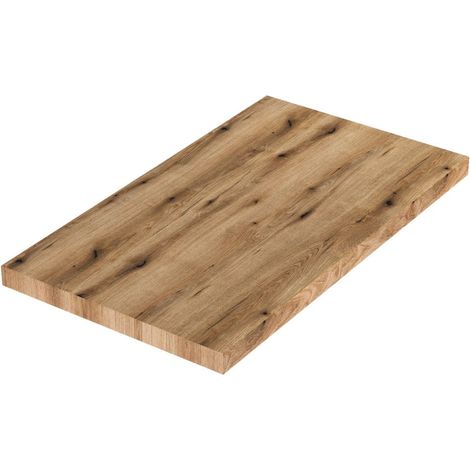 Estante De Lavabo De 80 Cm Encimera En Roble Natural