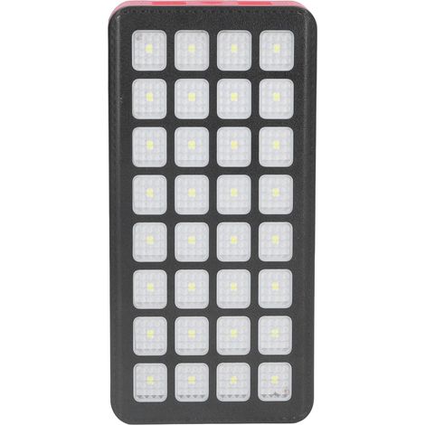 Batterie externe solaire avec 32 LED, 4 ports USB et une capacité de 30 000 mAh, idéale pour le camping, la randonnée, les aventures et les situations d'urgence. Parfaite pour le camping, la randonnée (1/5)