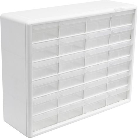 Armoire de rangement à tiroirs en plastique à 24 tiroirs pour l'organisation de garage, organisateur de perles, rangement, boîte à outils pour enseignants, organisateur de maquillage (1/5)
