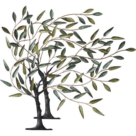 Signes Grimalt Appliquer un mur d'ornement en métal  Feuilles d'arbre à avènement mural multicolore 8x90x90cm 22354