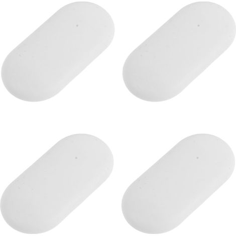 Amortisseurs universels en TPE Lot de 4 pour sièges de Toilettes, Anti-claquement pour WC, Usage Salle de Bain pour âges, Blanc, 4,2 x 2,1 cm (1/5)