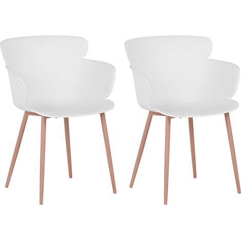 Set of 2 Dining Chairs SUMKLEY White