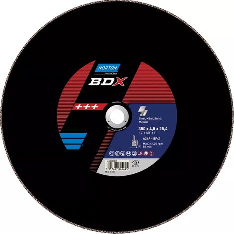 Meule à tronçonner BDX / Super Bleue 5 Norton - 300 - 3,5 - 25,4