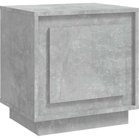 Maison Exclusive - Mesita de noche madera contrachapada gris horm (1/5)