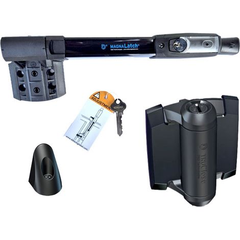 Kit Serrure MagnaLatch® SERIES 3 + Charnières TruClose + Cache Protection portillon Securipool Automatique (1/5)
