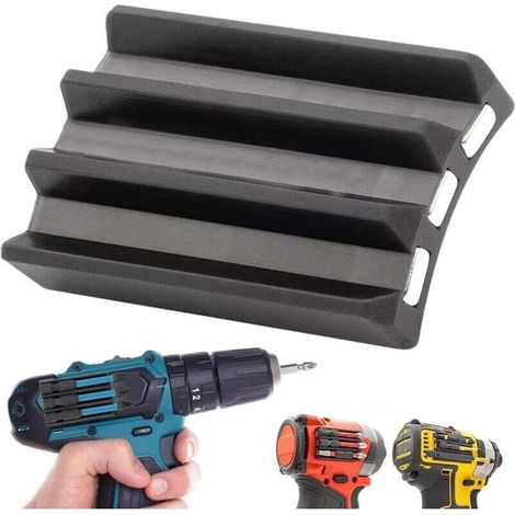 Magnetic Drill Bit Holder Universal Magnetic Screwdriver Bit Holder Sleeve - Powerful Impact Drill Magnet, Holds 3 Bits on Side of Drill MUMU (1/4)