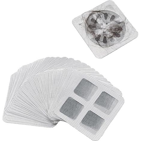 100 autocollants jetables filtre à cheveux pour douche, maille anti-obstruction, idéal salle de bain et cuisine. (1/5)