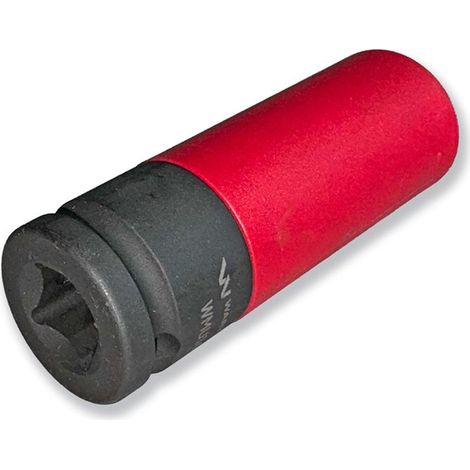 Vaso de impacto de acero CrMo de 1/2" y 21 mm con imán y tapa para llantas de aluminio Waryński (1/4)