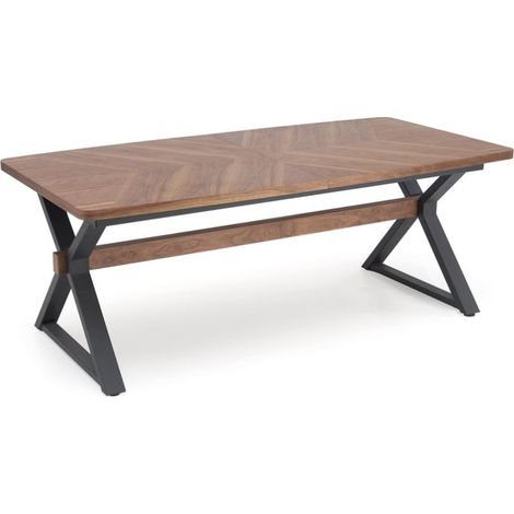 Table de salle à manger avec plateau plaqué noyer CHARLES (1/5)