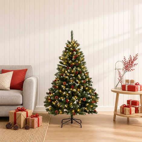 vidaXL Árbol de Navidad artificial con ramas articuladas 120 cm (1/5)