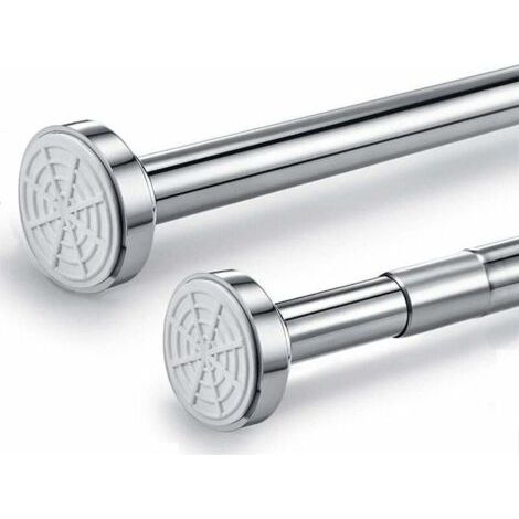Telescopic Stainless Steel Shower Curtain Rod - Rotation Adjustable - Safer and Firmer than a Shower Rod - Clothes Rod (65-100cm)-INHHUB (1/4)