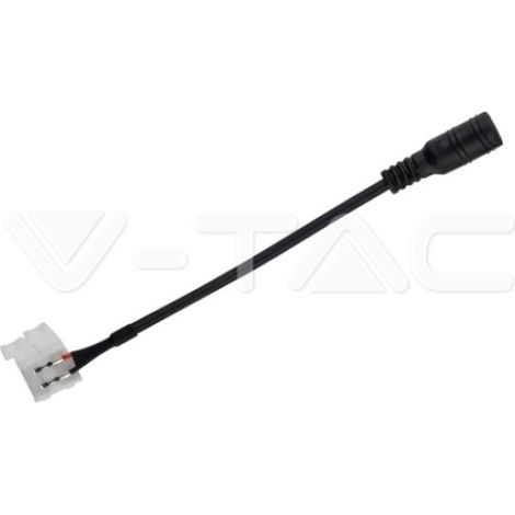 V-Tac – Connecteur flexible pour bande LED 3528 DC femelle – Résistant à l'humidité – Installation rapide – Compatible avec rubans LED 3528