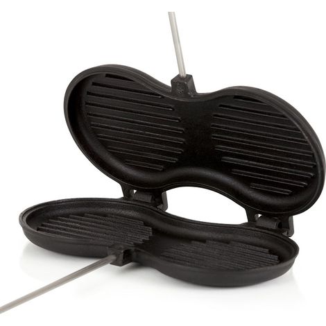Petromax Appareil à Burger Fonte 12 cm Poignées Bois (1/5)