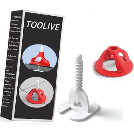 Croisillons carrelage autonivelant 2 mm 100 clips + 100 cadrans réutilisables Shaffer pro système nivellement à visser Kit niveleur carrelage aide à la pose de carreaux pour pose Sols/murs (1/5)