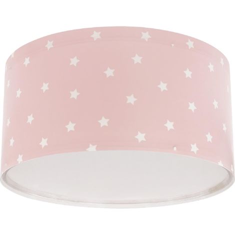 Plafonnier Enfant, Lampe de Plafond pour Chambre d’Enfant, Luminaire, Star Light Etoiles roses, 82216MS, E27-2 x 15W (1/5)