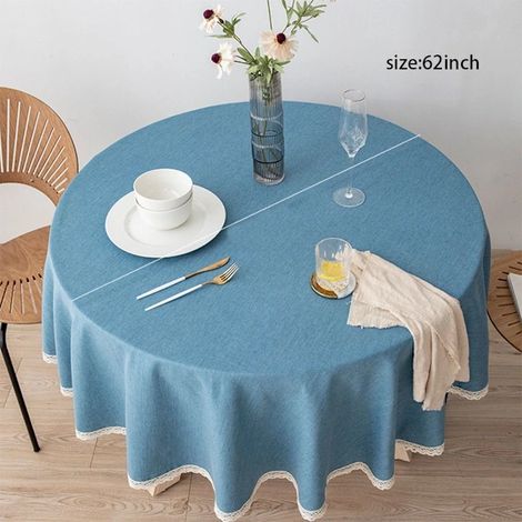 Linge de table Nappe table ronde tissu - réutilisable (1/4)