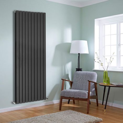 Anthracite Flat Panel Radiator Designer Column Bathroom Central Heating Double 1800x680mm (1/5)