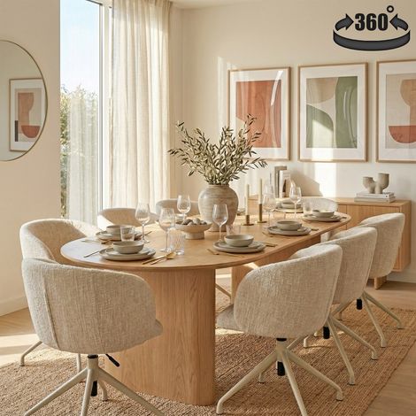 Chaise pivotante réglable LUIS / Beige/ 60x47x54 (1/5)